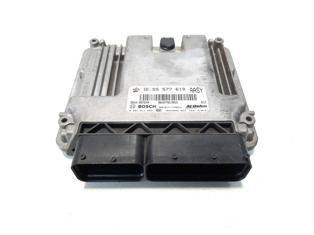 Calculator motor, cod GM55577619, 0281017453, Opel Insignia A, 2.0 CDTI, A20DTH (id:552509)