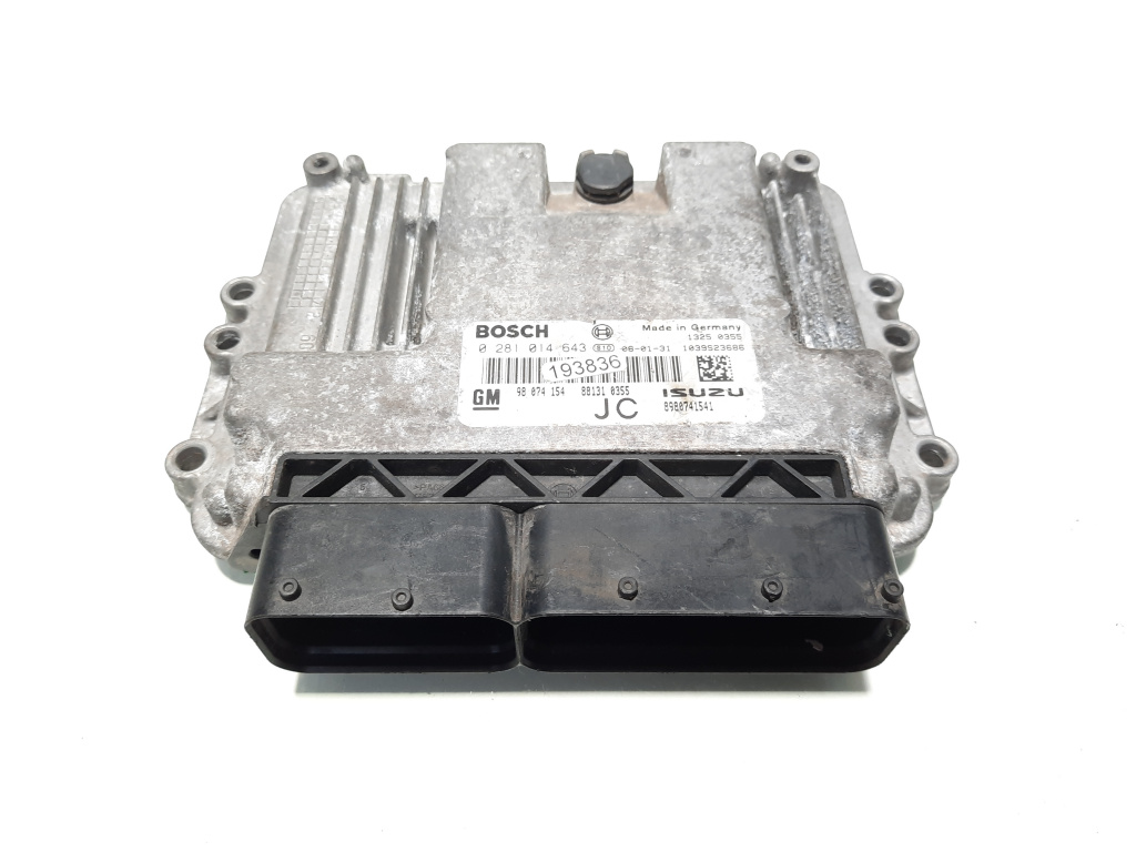 Calculator motor, cod GM98074154, 0281014643, Opel Astra H, 1.7 CDTI, Z17DTH (id:537630)