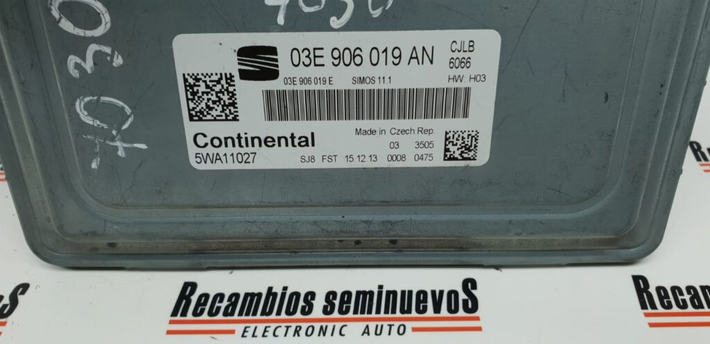 Calculator Motor CONTINENTAL SEAT IBIZA 03E 906 019 AN / 03E906019AN / 03E906019E / SIMOS11 1 / SIMOS111 / 5WA1102703E 906 019 AN / 03E906019AN / 03E906019E / SIMOS11 1 / SIMOS111 / 5WA11027
