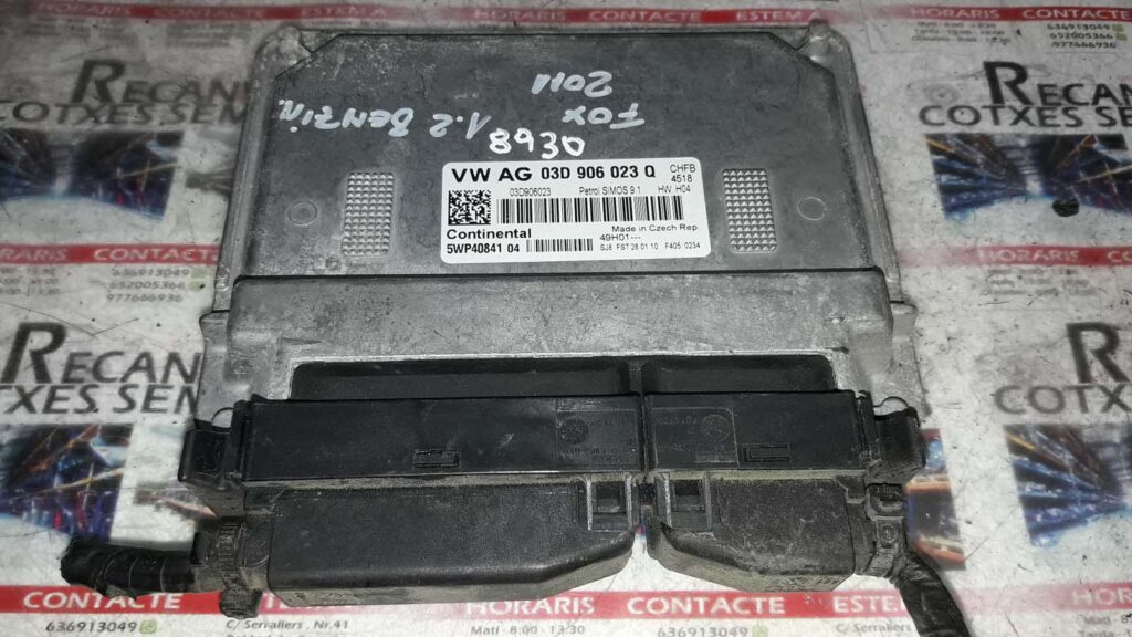 Calculator Motor CONTINENTAL VOLKSWAGEN POLO 03D 906 023 Q / 03D906023Q / 5WP4 0841 / 5WP40841 / SIMOS9 1 / SIMOS9103D 906 023 Q / 03D906023Q / 5WP4 0841 / 5WP40841 / SIMOS9 1 / SIMOS91