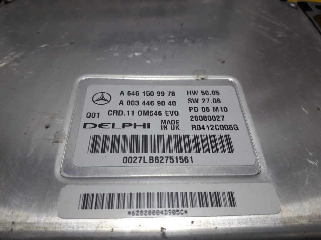 Calculator Motor DELPHI MERCEDES-BENZ Class E A 646 150 99 78 / A6461509978 / A 003 446 90 40 / A0034469040 / CRD 11 / CRD11 / 28080027 / HW 50 05 / HW5005 / SW 27 06 / SW2706 / R0412C005GA 646 150 99 78 / A6461509978 / A 003 446 90 40 / A0034469040
