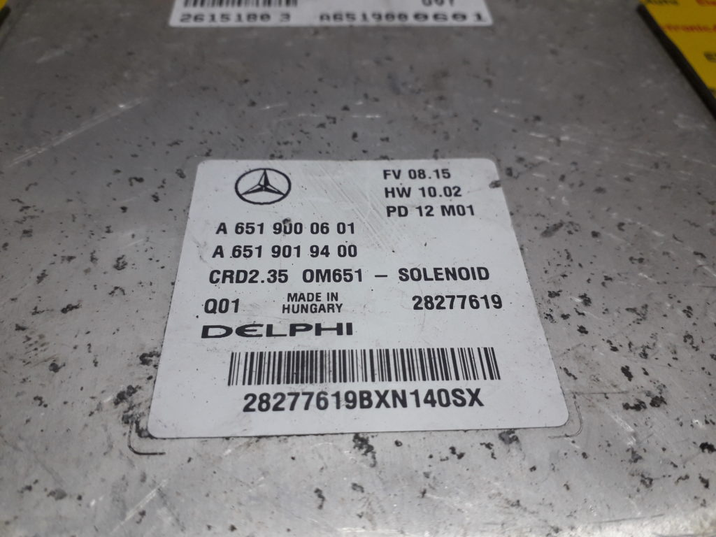 Calculator Motor DELPHI MERCEDES-BENZ SPRINTER A 651 900 06 01 / A6519000601 / A 651 901 94 00 / A6519019400 / CRD2 35 / CRD235 / 28277619A 651 900 06 01 / A6519000601 / A 651 901 94 00 / A6519019400 / CRD2 35 / CRD235 / 28277619