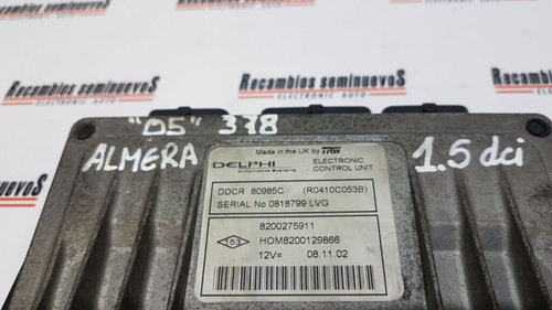 Calculator Motor DELPHI NISSAN ALMERA, 8200275911, HOM8200129866, R0410C053B,