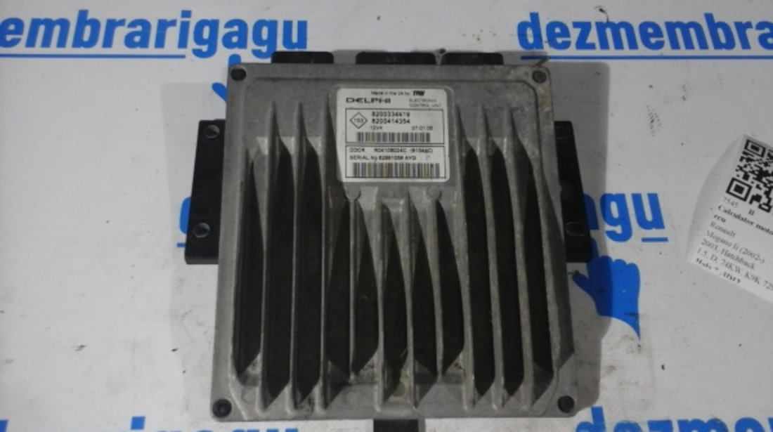 Calculator motor ecm ecu Renault Megane Ii (2002-)
