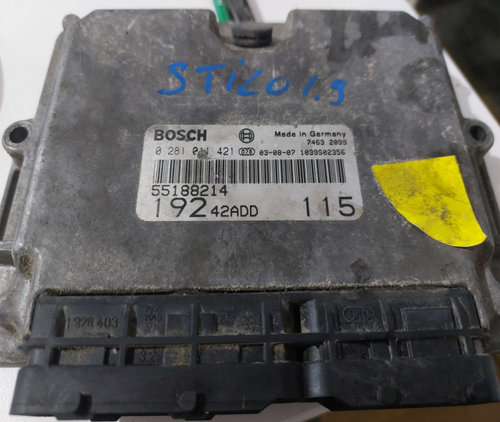 Calculator motor ECU 0 281 011 421 / 0281011421 Bosch Fiat Stilo [2001 - 2010] wagon 1.9 TD MT (115 ...