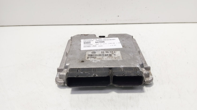 Calculator motor ECU, 038906019A, 0281001691, Vw Golf 4 (1J1) 1.9 TDI, AJM (id:647996)