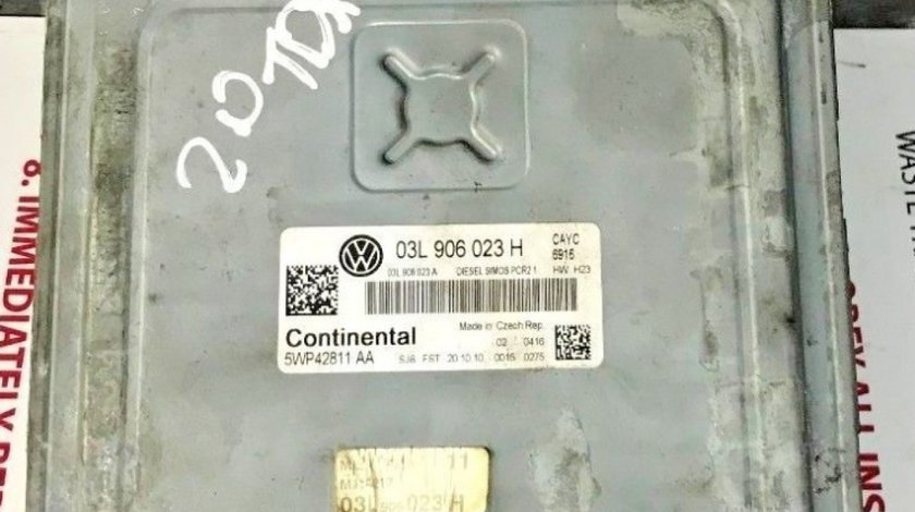 Calculator motor (ecu) 03l906023h 5wp42811aa vw jetta III 1.6 tdi