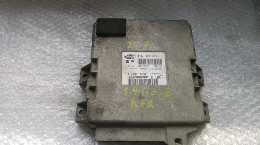 Calculator motor ecu 1.4 b kfx peugeot 206 9637086980e 16301574