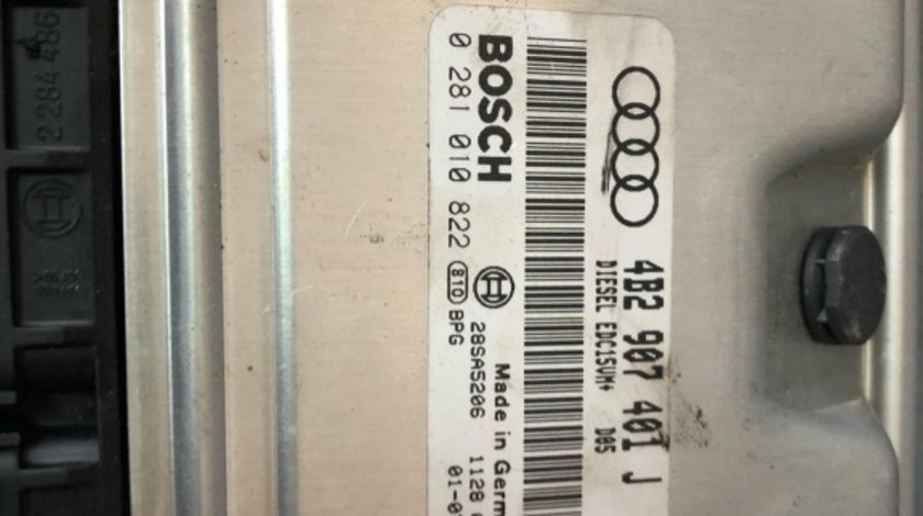 Calculator motor ecu 2.5 tdi audi a6 c5 1997-2005 4b2907401j 0281010822