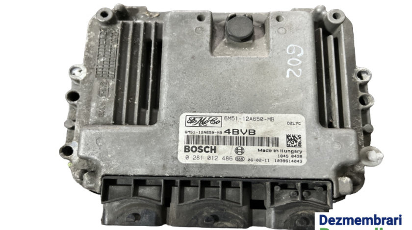 Calculator motor ECU 6M51-12A650-MB 0281012486 Ford Focus 2 [2004 - 2008] Hatchback 5-usi 1.6 TDCi MT (109 hp)