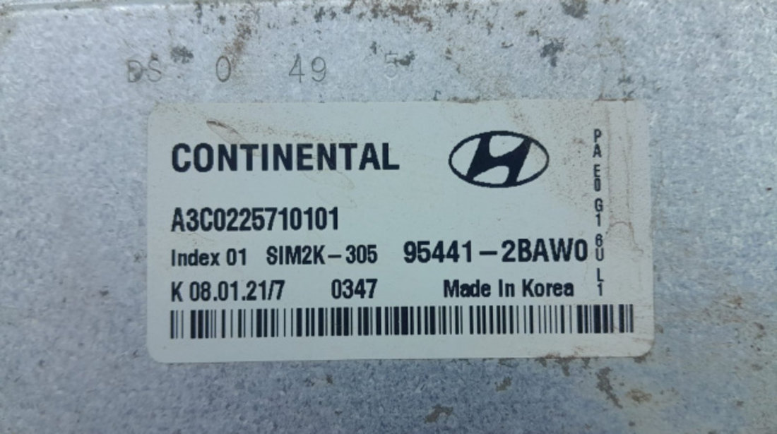 Calculator motor ECU 95441-2baw0 1.6 hybrid G4LE Hyundai Ioniq AE [2016 - 2020]