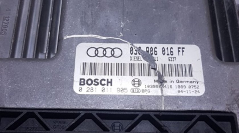 Calculator Motor / ECU Audi A3 8P 1.9TDI 2003 - 2012 COD : 038 906 016 FF / 038906016FF