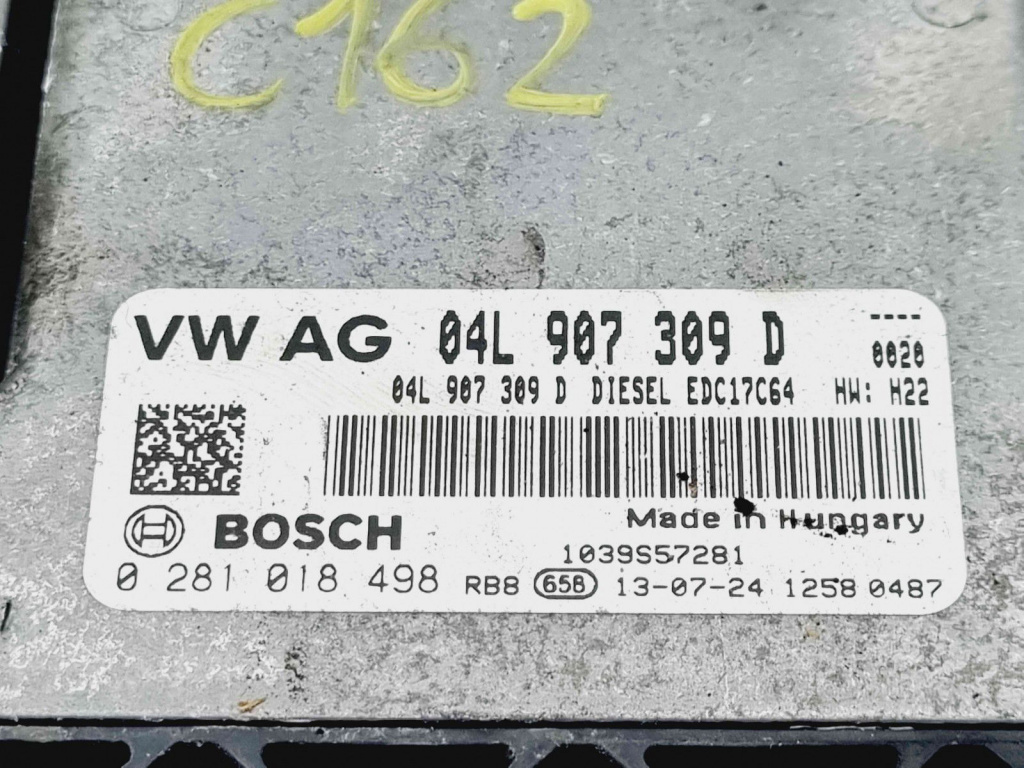 Calculator motor ECU Audi A3 Sportback (8VA) Hatchback [Fabr 2012-2020] 04L906021DS 04L907309D 0281018498 2.0 TDI CRBC 110KW 2.0 TDI CRBC 110KW / 150CP