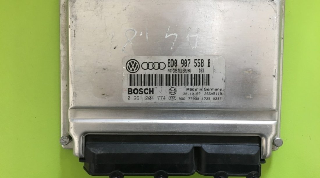 Calculator Motor (ECU) Audi A4 B5 (8D) - (1994-2001) 1.8 i 8D0907558B 0261204774 1037357973