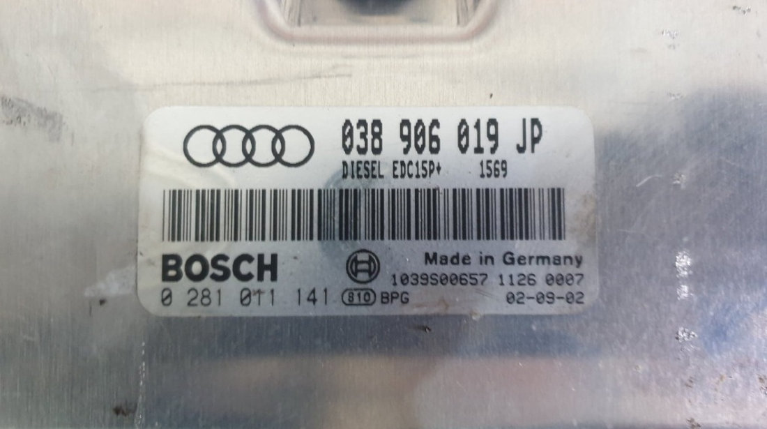 Calculator motor / Ecu Audi A4 B6 1.9 TDi 101 cai motor AVB cod piesa : 038906019JP