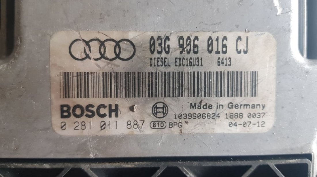 Calculator motor Ecu Audi A4 B6 1.9TDi 03g906016cj