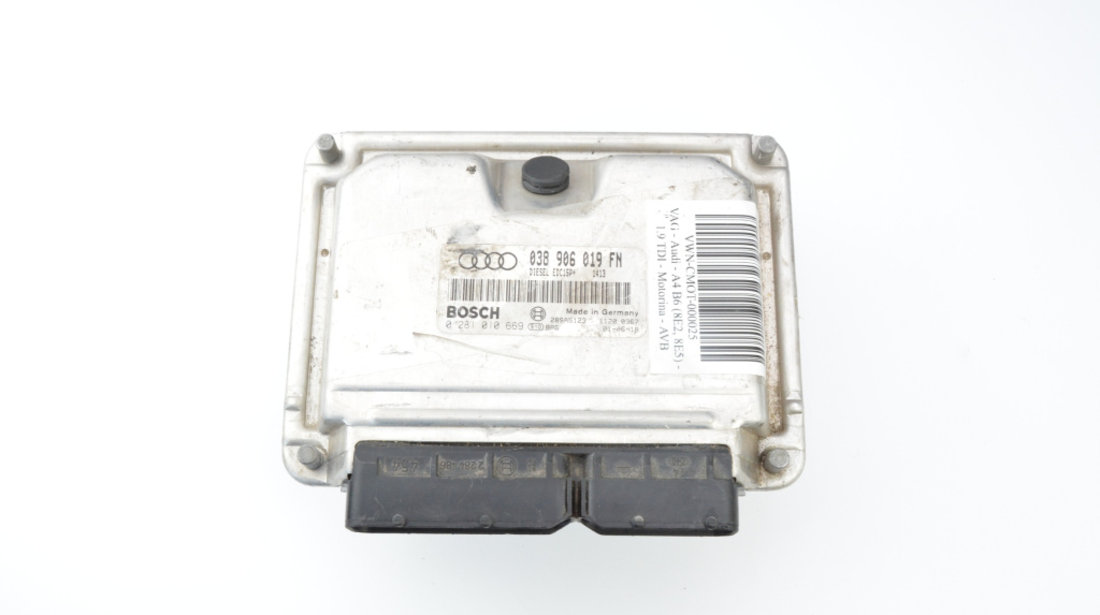 Calculator Motor / ECU Audi A4 B6 (8E) 2000 - 2004 Motorina 038906019FN, 0281010669