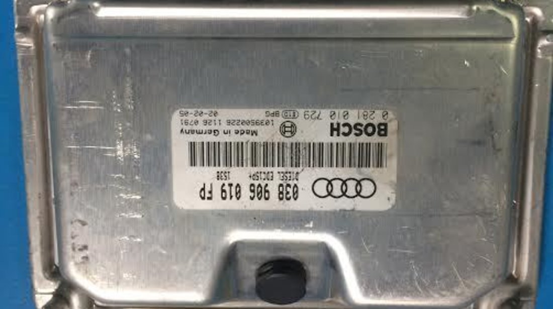 Calculator motor ECU Audi A4 B6 8E2 1.9 TDI AWX an 2000 - 2004 cod 038906019FP