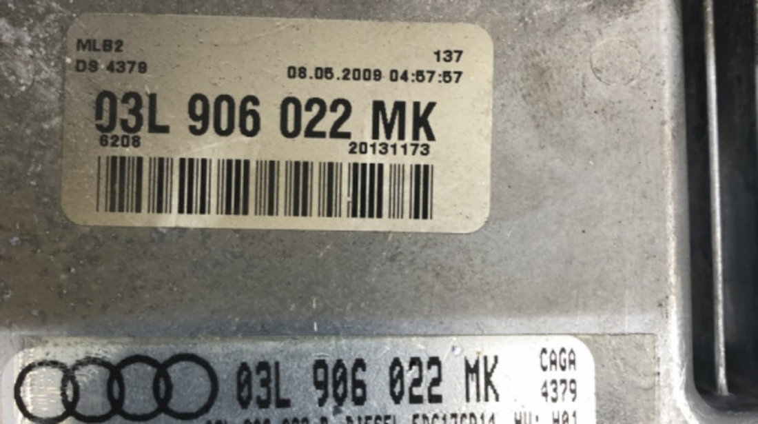 Calculator motor ecu Audi A4 B8 Sedan 2.0 TDI DPF Multitronic, 143cp sedan 2009 (03L906022MK)