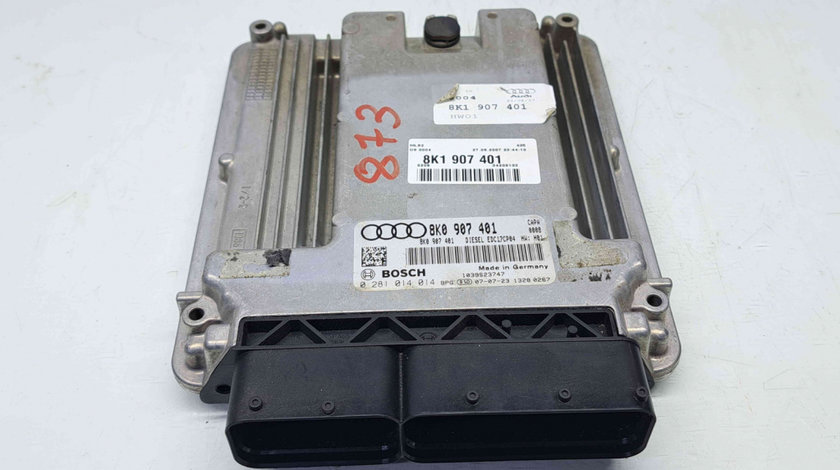 Calculator motor ECU Audi A5 (8T3) [Fabr 2007-2015] 8K0907401 0281014014 2.7 TDI CAMA 120KW 163CP