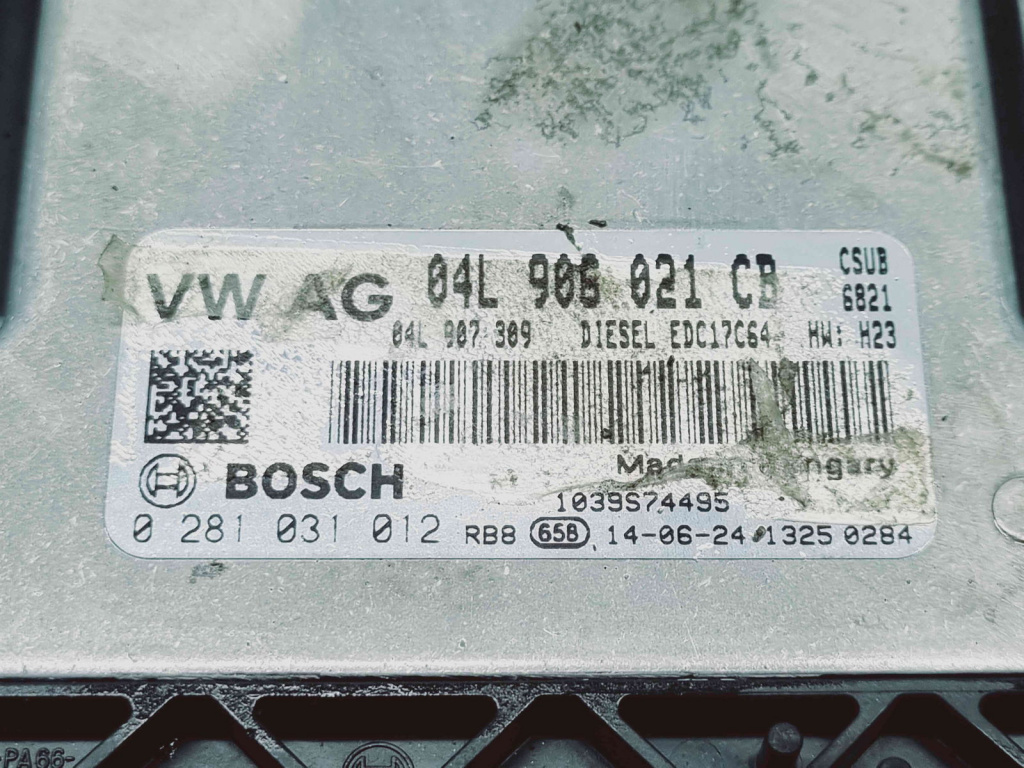 Calculator motor ECU Audi A5 Sportback (8TA) [Fabr 2009-2015] 04L906021CB 0281031012 2.0 TDI CSUB 100KW / 134CP 2.0 TDI CSUB 100KW / 134CP