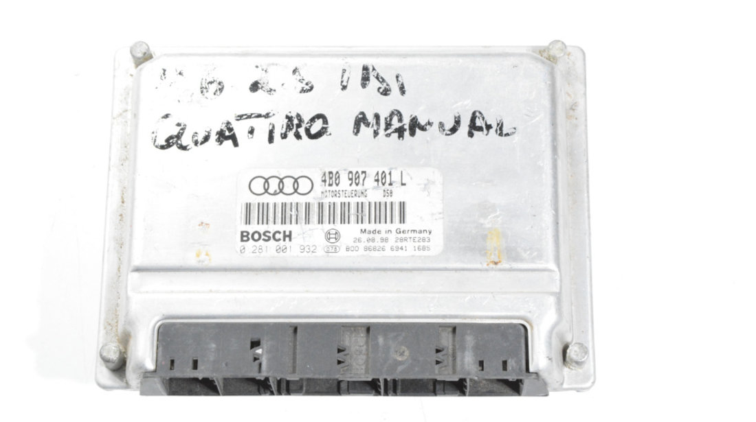 Calculator Motor / ECU Audi A6 (4B, C5) 1997 - 2005 Motorina 0281001932, 4B0907401L