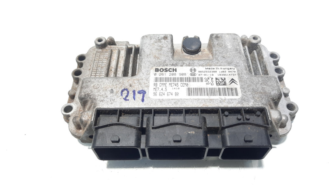 Calculator motor ECU Bosch, cod 0261208908, 9662467480, Peugeot 206, 1.6 benz, NFU (idi:560744)