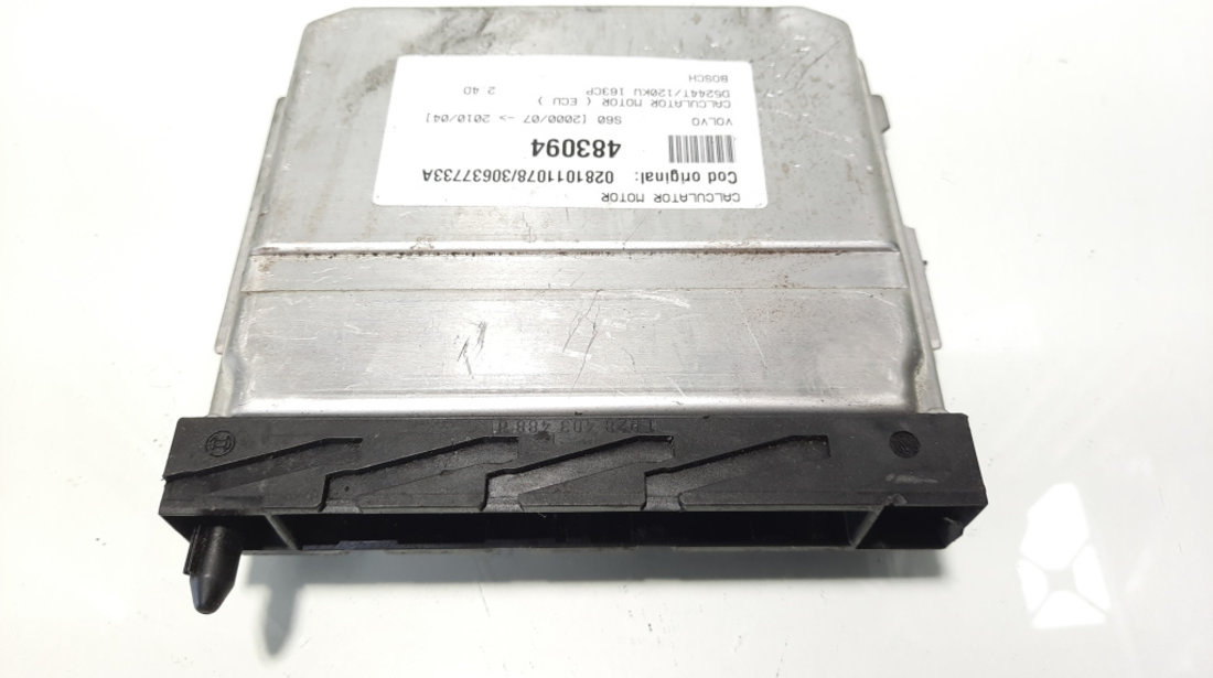 Calculator motor ECU Bosch, cod 0281011078, 30637733A, Volvo XC60, 2.4 D, D5244T (idi:483094)