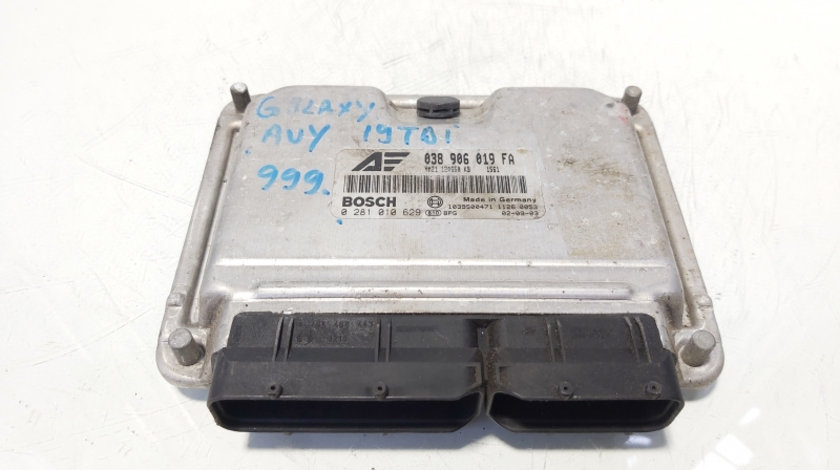 Calculator motor ECU, Bosch cod 038906019FA, 0281010629, Ford Galaxy 1, 1.9 TDI, AUY (id:644924)