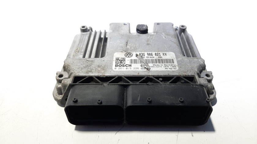 Calculator motor ECU Bosch, cod 03G906021KH, 0281013226, Skoda Superb II (3T4), 1.9 TDI, BXE (idi:492015)