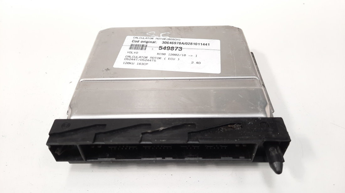 Calculator motor ECU Bosch, cod 30646978A, 0281011441, Volvo S60, 2.4 D, D5244T (idi:549873)