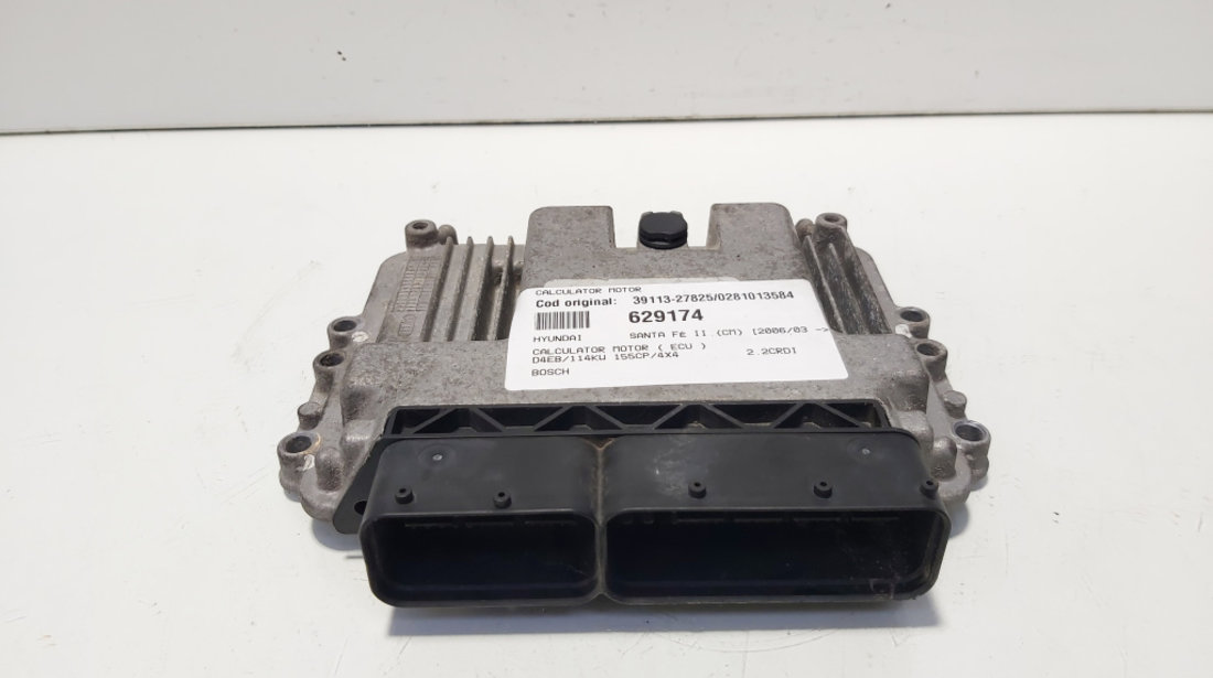 Calculator motor Ecu Bosch, cod 39113-27825, 0281013584, Hyundai Santa Fe 2 (CM), 2.2 CRDI, D4EB, 4x4 (id:629174)