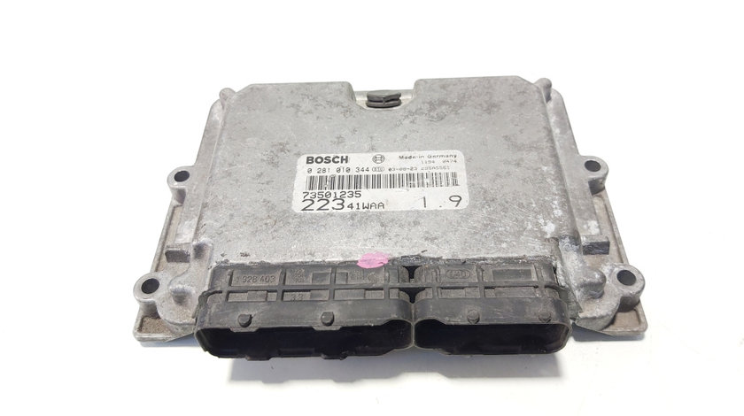 Calculator motor ECU BOSCH, cod 73501235, 0281010344, Fiat Bravo 1 (182) 1.9 JTD, 182B9000 (idi:627227)