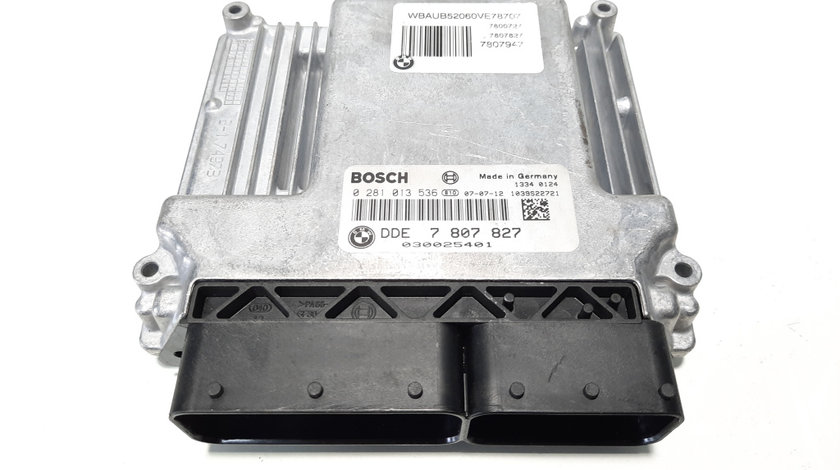 Calculator motor ECU Bosch, cod 7807827, 0281013536, Bmw X3 (E83), 2.0 diesel, N47D20A (idi:483206)