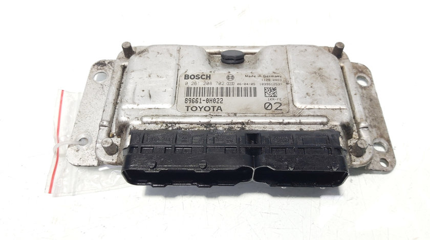 Calculator motor ECU Bosch, cod 89661-0H022, 0261208702, Toyota Aygo, 1.0 benz, 1KRB52 (id:647806)