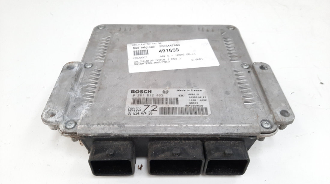 Calculator motor ECU Bosch, cod 9663447480, Citroen C8, 2.0 HDI, RHM (idi:491659)
