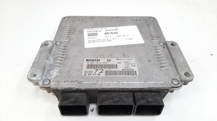 Calculator motor ECU Bosch, cod 9663447480, Fiat Ulysse (179), 2.0 M-Jet, RHM (idi:491659)