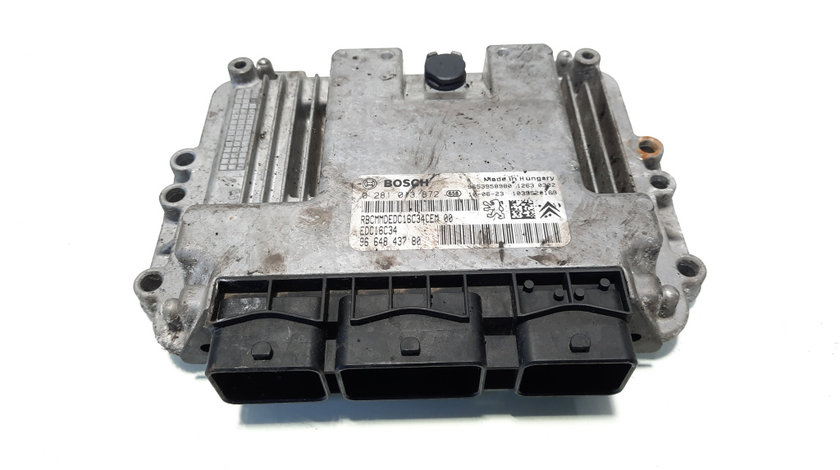 Calculator motor ECU Bosch, cod 9664843780, 0281013872, Citroen Xsara Picasso, 1.6 HDI, 9HZ (idi:538225)