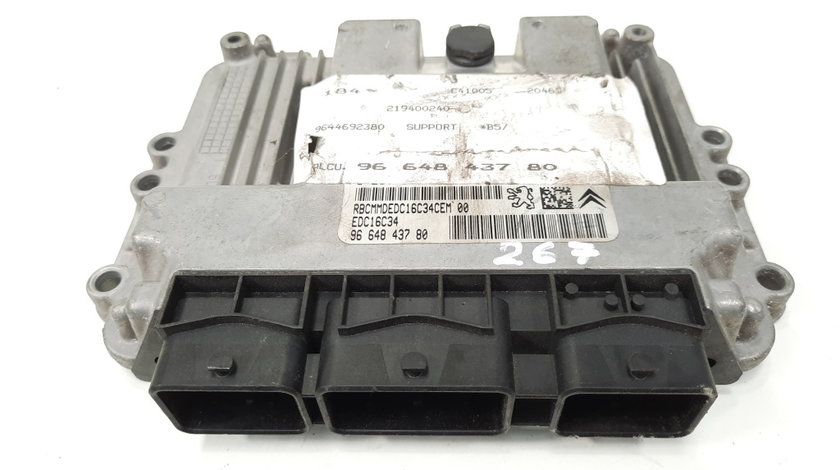 Calculator motor ECU Bosch, cod 9664843780, 0281013872, Citroen C4 Grand Picasso, 1.6 HDI, 9HZ (idi:549930)