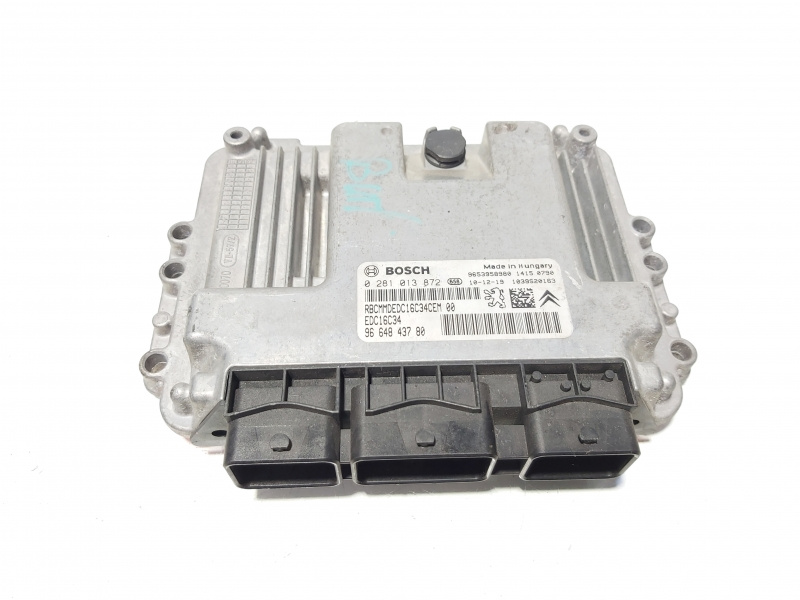 Calculator motor ECU, Bosch, cod 9664843780, 0281013872, Peugeot 308, 1.6 HDI, 9H01 (id:645341)