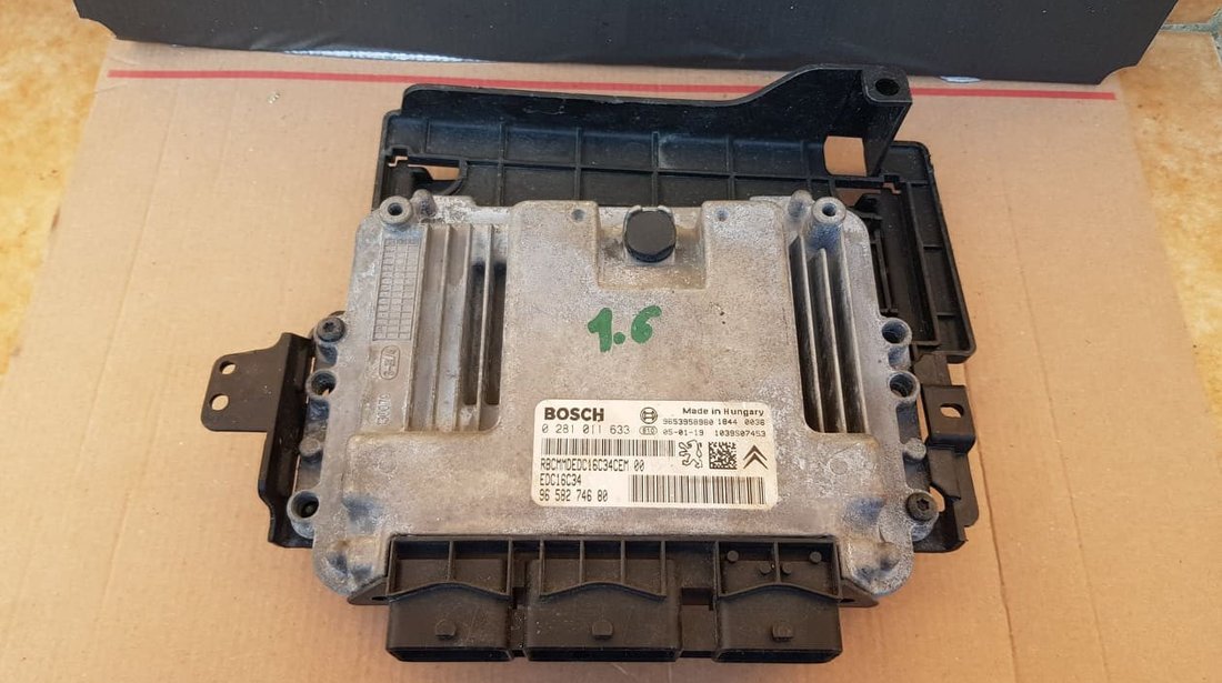 Calculator motor/ Ecu Bosch Peugeot 407 1.6HDi 110 cai cod piesa : 9658274680 / 0281011633