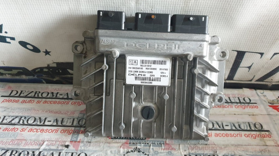 Calculator motor / ECU Citroen C5 III 2.0 HDi 136 de cai motor RHR cod piesa : 9665843380