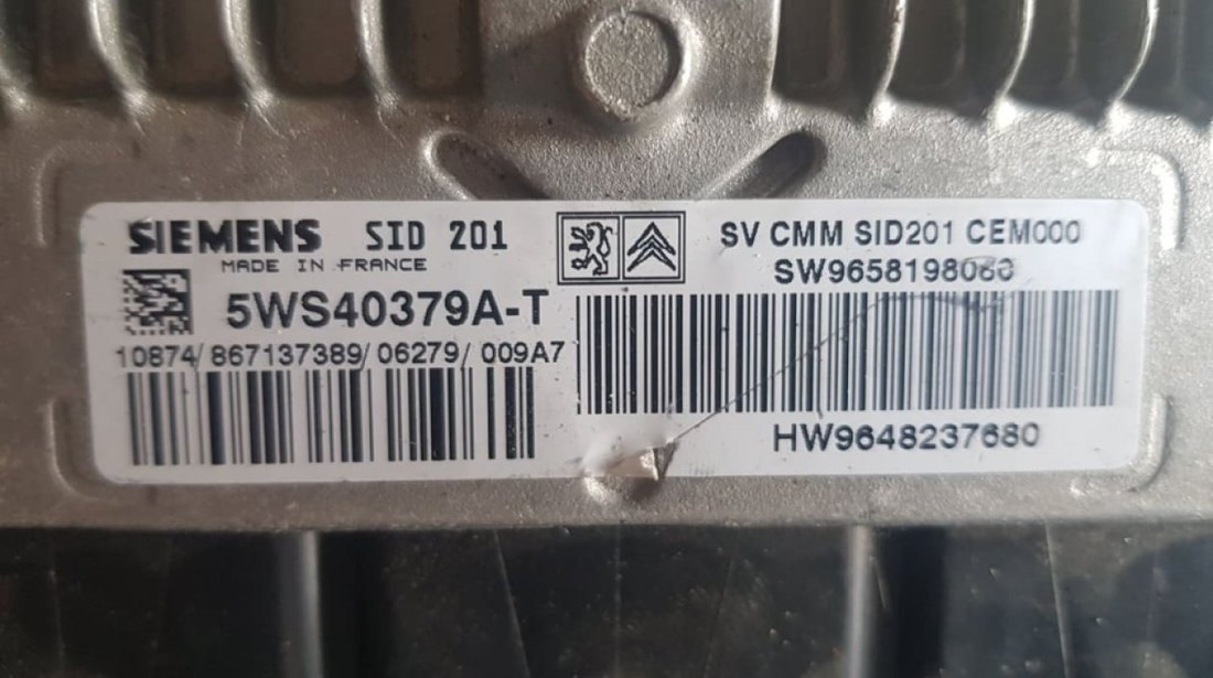 Calculator motor Ecu Citroen C6 2.7 V6 HDi 9658198080 9648237680