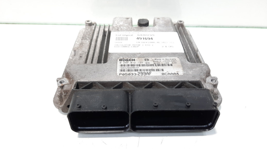 Calculator motor ECU, cod 0281012129, Jeep Patriot (MK74), 2.0 CRD, ECD (idi:491694)