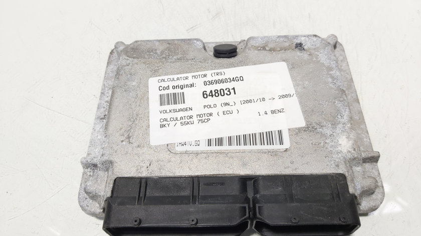 Calculator motor ECU, cod 036906034GQ, VW Polo (9N), 1.4 benz, BKY (id:648031)