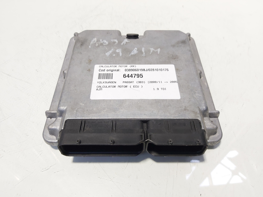 Calculator motor Ecu, cod 038906019BJ, 0281010176, VW Passat (3B3), 1.9 TDI, AJM (id:644795)
