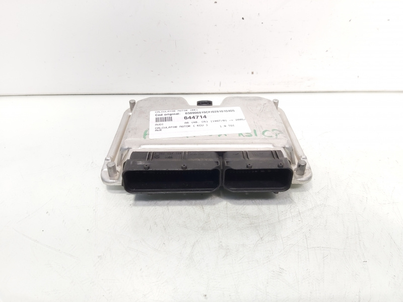 Calculator motor ECU, cod 038906019CF, 0281010405, Audi A6 (4B2, C5) 1.9 TDI, AWX (id:644714)