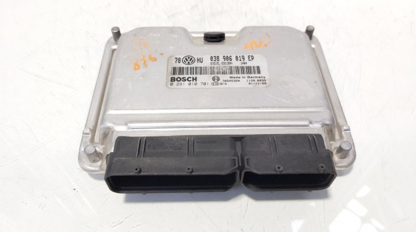 Calculator motor Ecu, cod 038906019EP, 0281010701, VW Passat Variant (3B6), 1.9 TDI, AVF (id:644942)