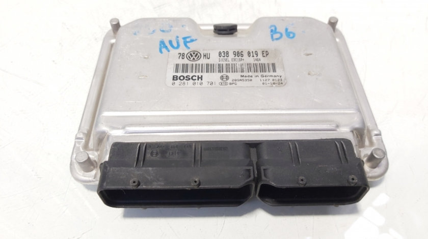 Calculator motor ECU, cod 038906019EP, 0281010701, Vw Passat Variant (3B6) 1.9 TDI, AVF (id:644941)