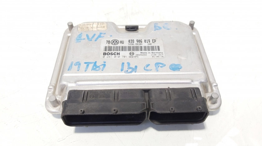 Calculator motor ECU, cod 038906019EP, 0281010701, Vw Passat Variant (3B6), 1.9 TDI, AVF (id:644939)
